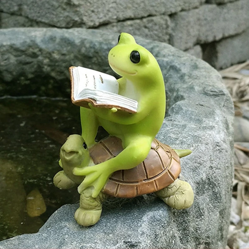 

Hand Made Cute Quiet Frog Action Toy Figures Model Home Children's Room Desk Decoration