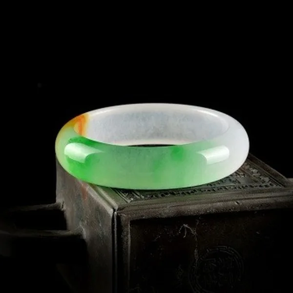 Настоящий натуральный трехцветный нефритовый браслет очаровательные ювелирные