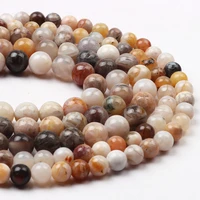 natural bamboo leaf agate stone beads 4 6 8 10 12mm round beads for bracelet necklace earring jewelry diy making accessories