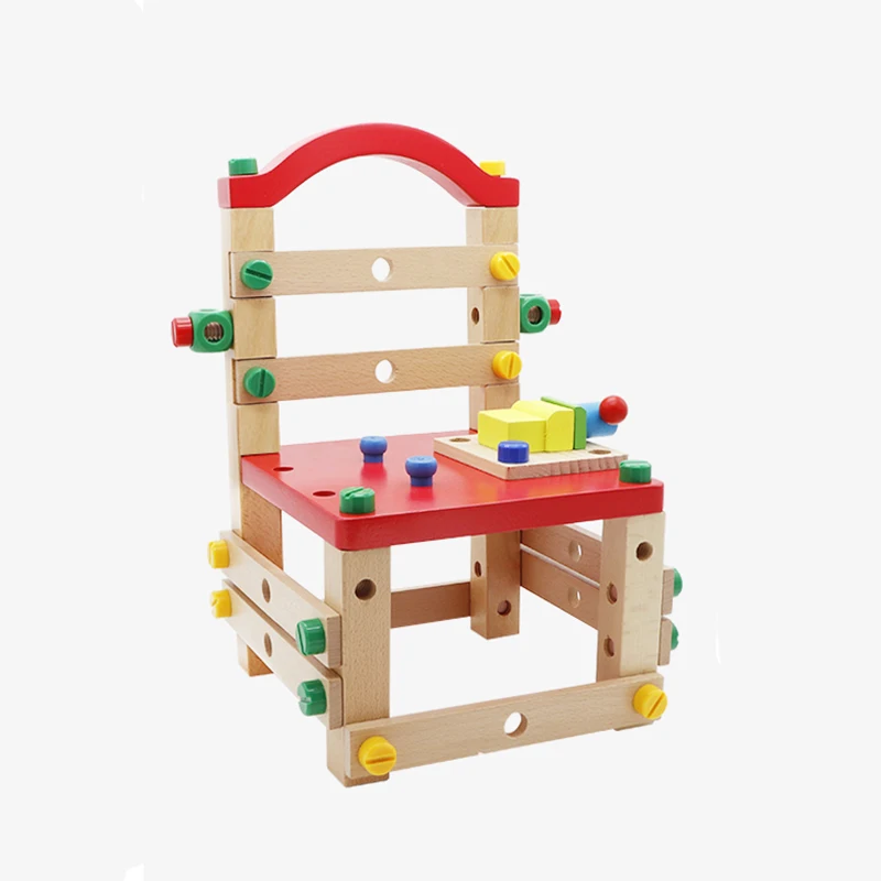 Multi functional combination hands-on detachable chair dismounting screw children nut educational toy boy | Мебель