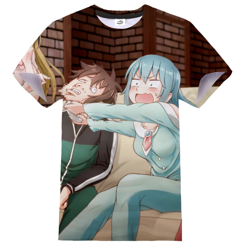 Новинка 2020 футболка с аниме Megumin Konosuba уличная одежда 3D принтом кавайная модная