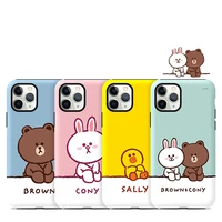 korean linefriends cartoon case 11 for iphone13 12pro max xs xr line friends phone cover