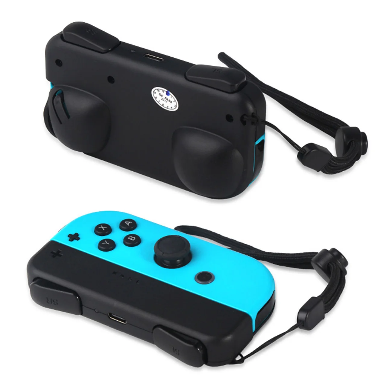 

Portable Mini Controller Handle Grip Wear-Resistant Charger with 2 USB Charging Cables for Switch Joy-con