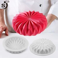 sj mousse silicone cake mold 3d pan round origami cake mould decorating tools mousse make dessert pan accessories bakeware