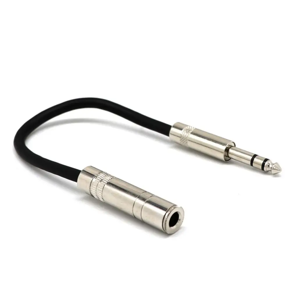 

1/4inch 6.35mm Female to Male Plug Audio Cable 20cm Adapter Cable Cord New