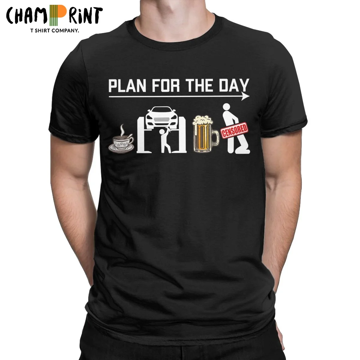 

Mechanics Funny Coffee Wrench Beer T-Shirts Men Adult Humor Vintage 100% Cotton Tees Round Neck Short Sleeve T Shirts Clothes