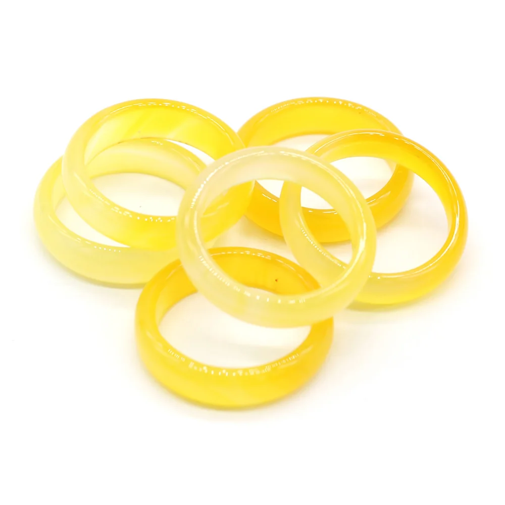 

2pcs Natural Stone Rings Agates Round Shape Rings Charms for Women Men Rings Jewely Rings Best Gift Making Wholesale