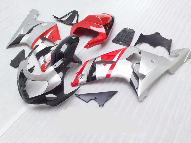Серебристый красный черный комплект обтекателей для GSXR600 750 GSXR 600 GSXR750 GSX-R600 K1 01 02 03