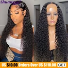 Малазийский кудрявый парик на сетке, парики на сетке Remy из натуральных волос, парики на сетке с глубокой волной 4x4, парик на сетке, волнистый кудрявый парик из человеческих волос