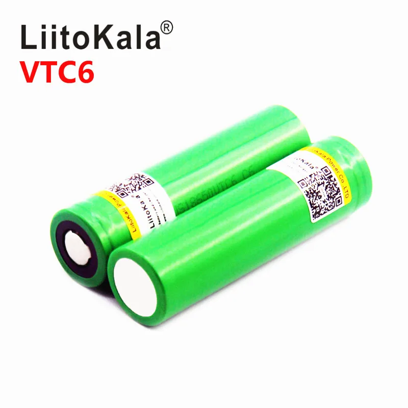 Liitokala VTC6 батарея US18650VTC6 3000mAh 3,7 v 30A высокодренажные литиевые 18650 аккумуляторные батареи с высоким разрядом