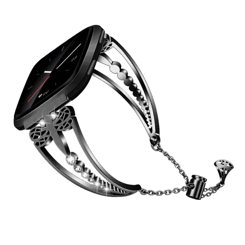 Strap Hollow-out Dragonfly Shape Rhinestone Smart Wristwatch Bands Replacement Accessories For Fit bit Versa/Versa Lite | Электроника