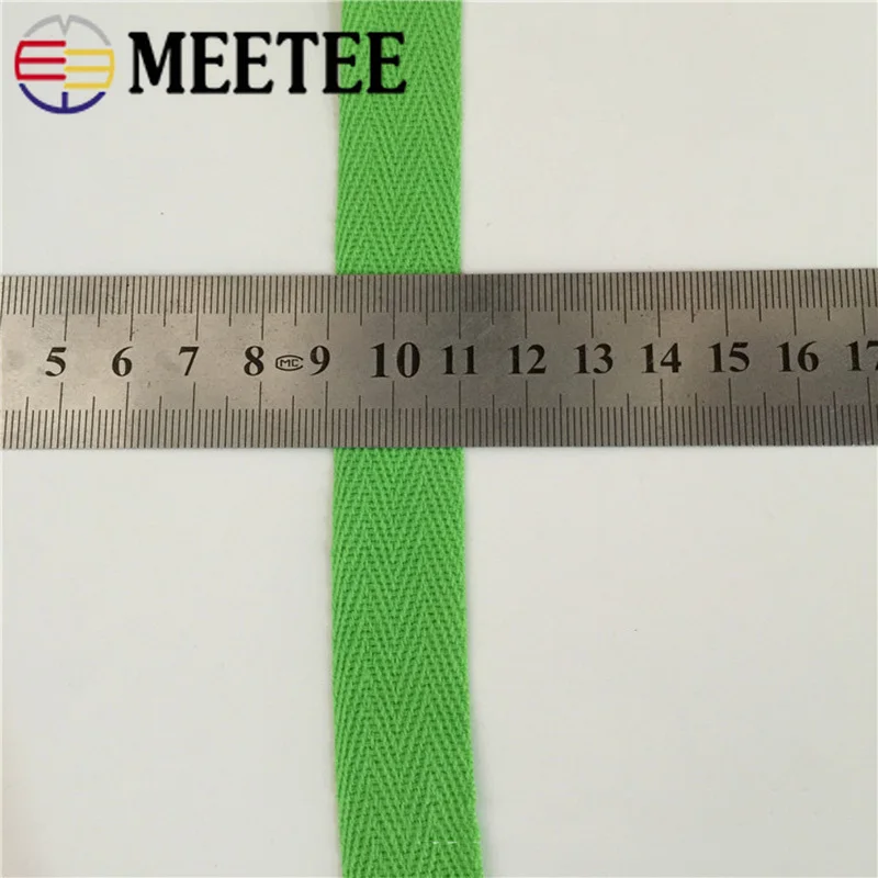 Meetee 1 рулон (45 метров) 2 см красочная хлопковая лента в елочку рюкзак ремень