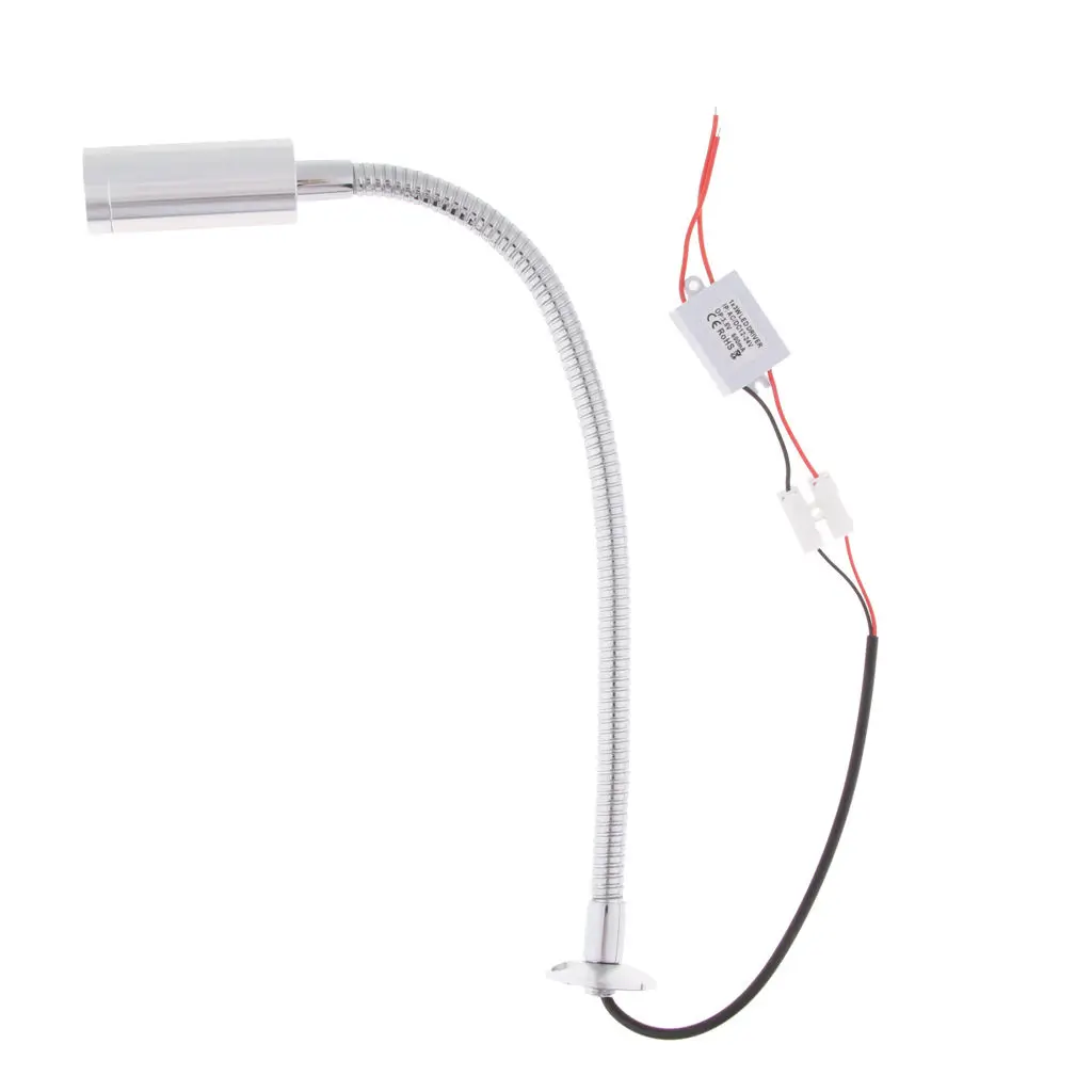 

12V 2W Gooseneck LED Reading Lamp Chart/Map Light for Boat Marine