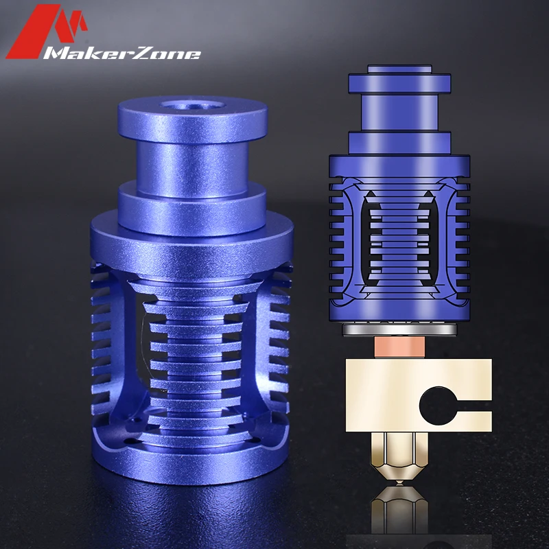 

V6 All Metal Copper Heat Sink With 0.4mm Nozzle Fit Dragon V6 J-Head Hotend Prusa I3 MK3S Upgraded BMG Titan Direct Extrusion