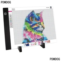 with scale led diamond painting light pad lightpad board diamond painting accessories tool kits a3 a4 a5 drawing graphic tablet