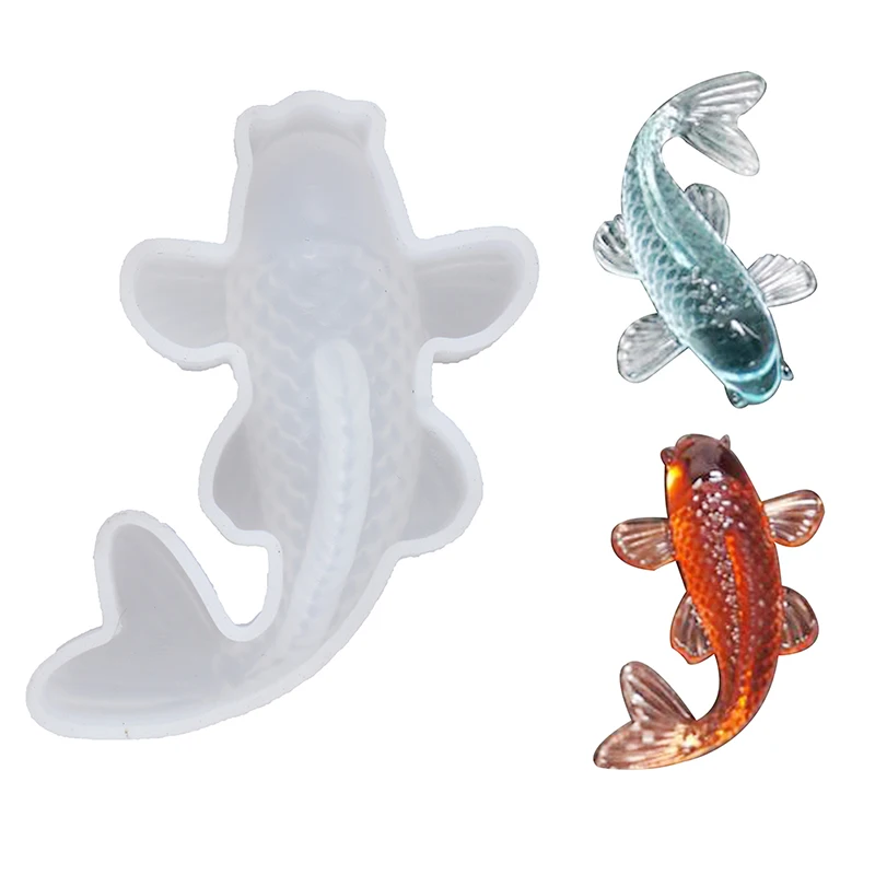 

3D Lucky Koi Fish Silicone Mold DIY Resin Casting Art Jewelry Making Craft Epoxy