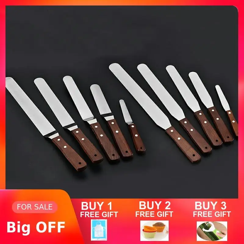 Профессиональный шпатель для глазировки тортов из нержавеющей стали прямая