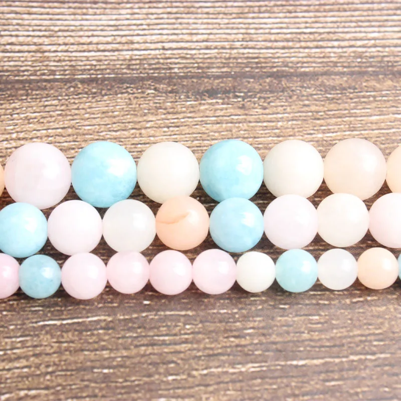 Модные натуральные ювелирные изделия LingXiang бусины из морганита подходят для