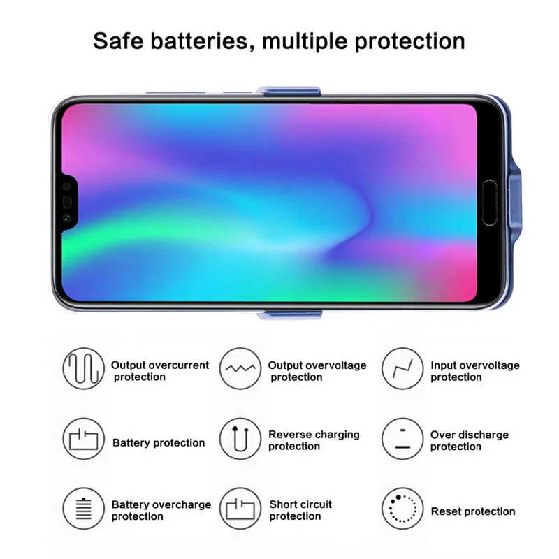 Чехол для аккумулятора s для huawei Honor 10, портативный чехол для зарядки аккумулятора, 6800 мА/ч, внешний аккумулятор, зарядное устройство, чехол для аккумулятора