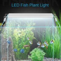 aquarium led light super slim fish tank aquatic plant grow lighting waterproof bright clip lamp blue led 28 70cm for plants 220v