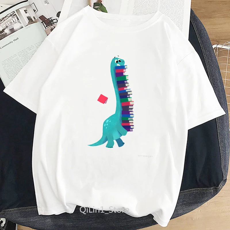 Забавные кофейные книги и футболки с принтом животных женская летняя футболка