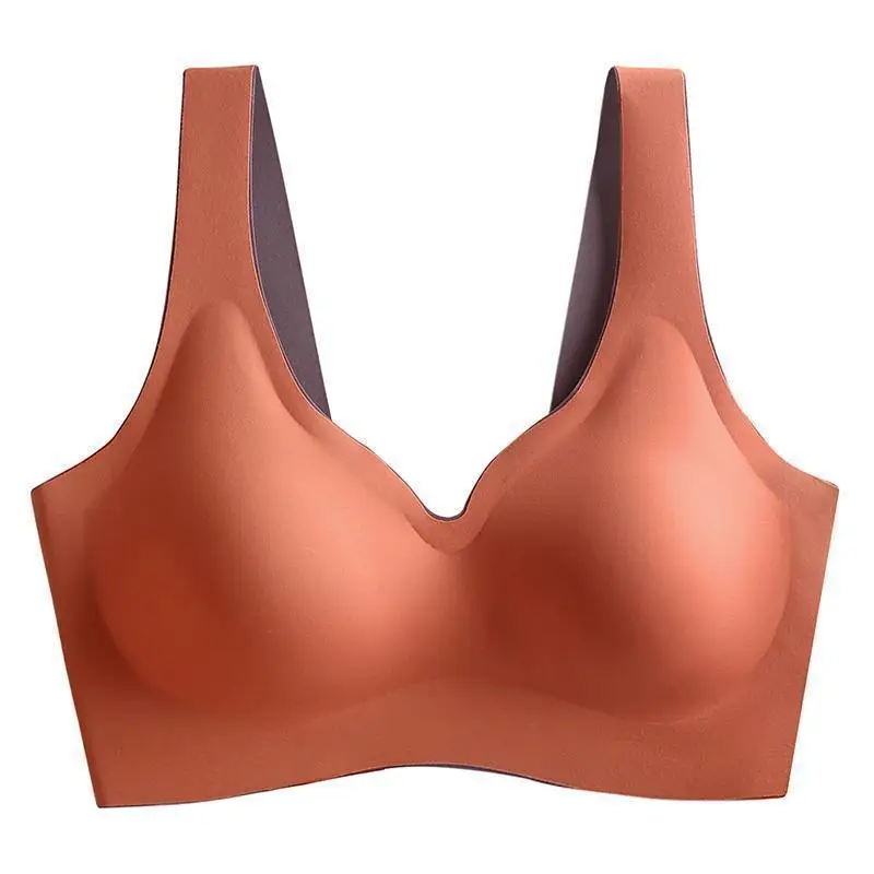 

Cozy Natural Latex Women's Bras Without Underwire Girls Sports Push Up Breathable Underwear Lady Sleep Seamless Thin Lingerie