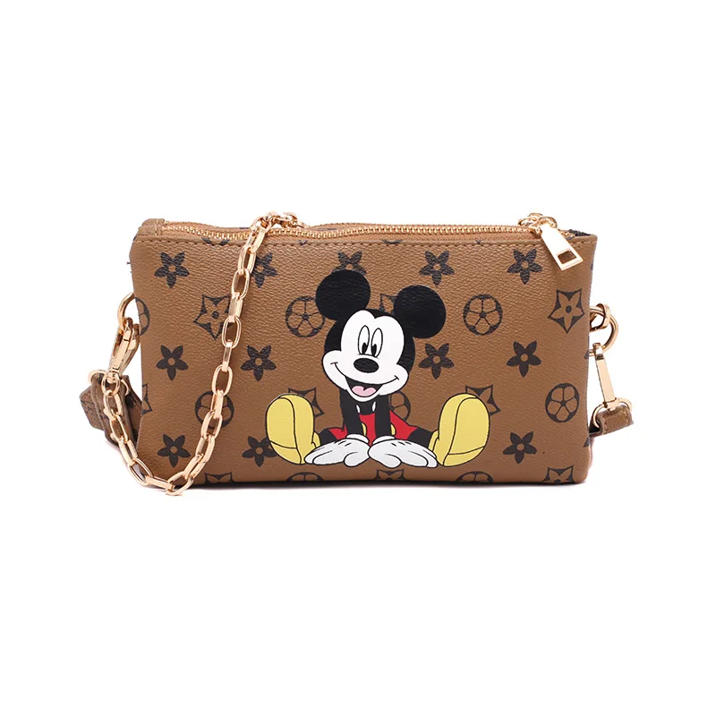 

New2021 Disney fashion shoulder bag female cartoon My melody Joker slung chain small square bag luxury designer handbag