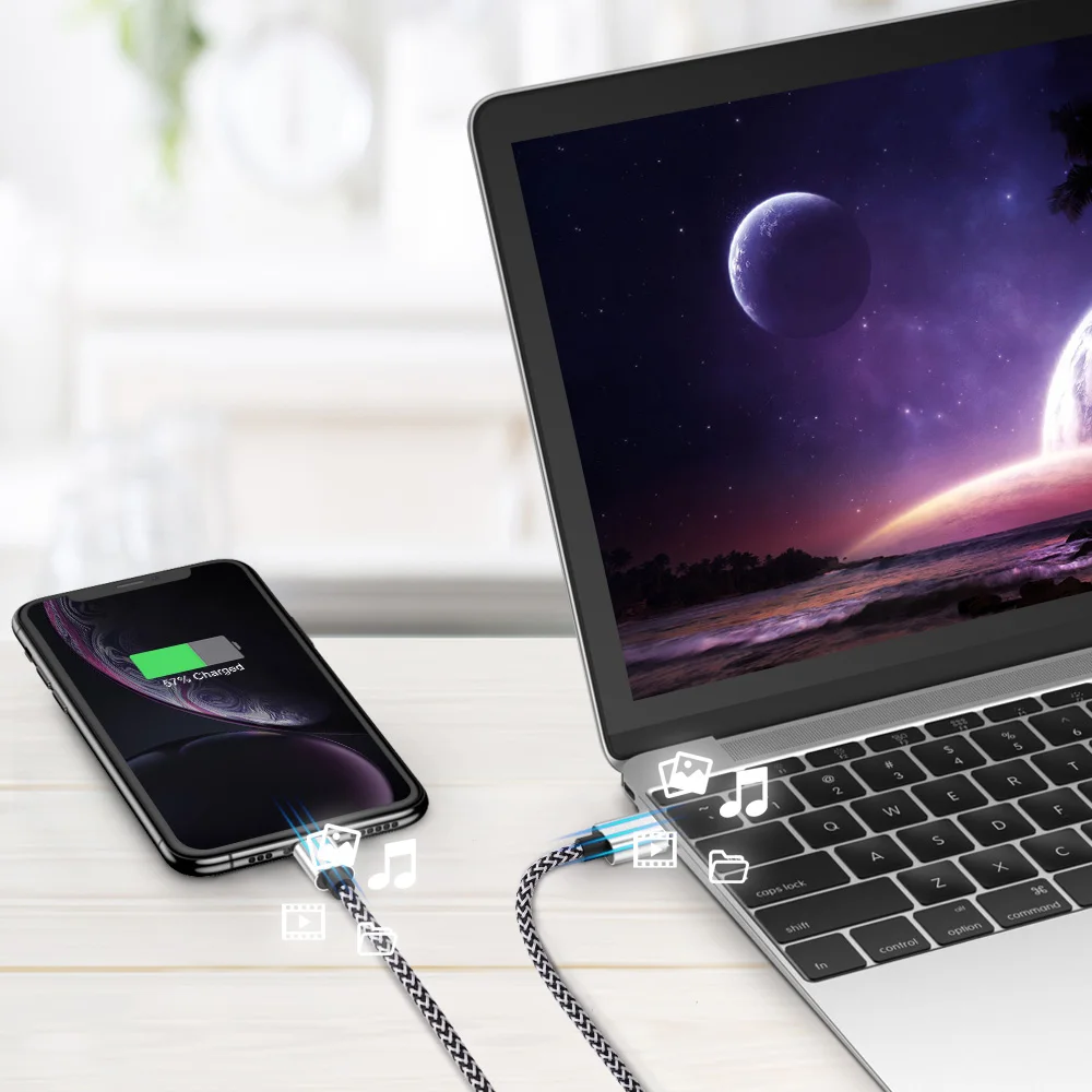 USB-кабель для iPhone 13 Pro Max 12 Mini 11 Xs X XR 8 7 6 6s Plus SE iPad свинцовый шнур быстрой зарядки и