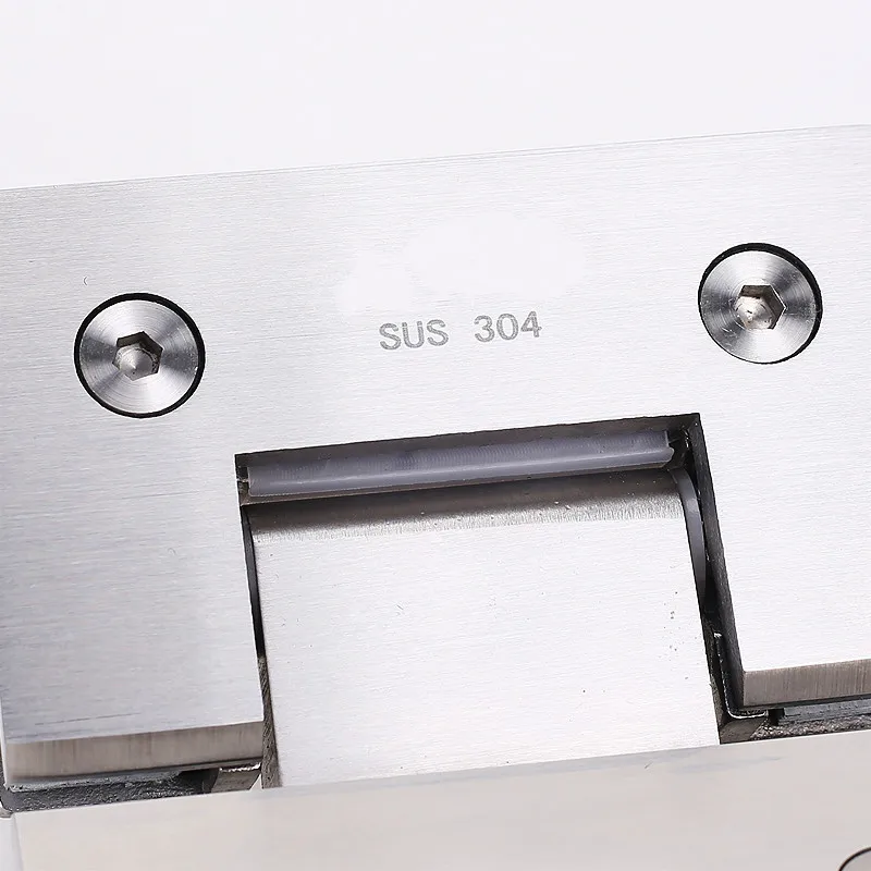 304 нержавеющая сталь стеклянный зажим для ванной комнаты шарнир 135 градусов
