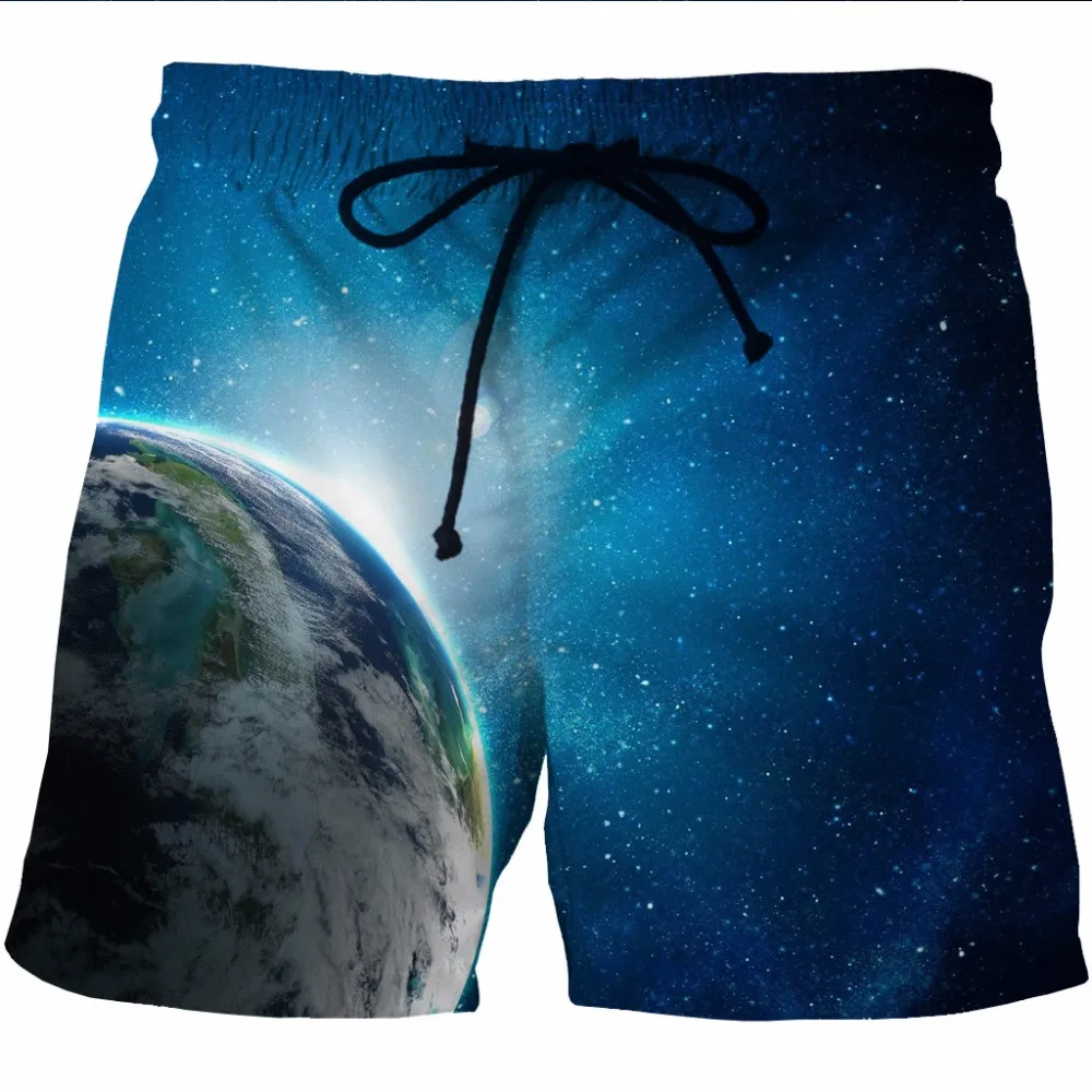 

Mens Hipster 3D Space Galaxy Printed Boardshorts Nice Summer New Quick Dry Beach Shorts Trunks Men Casual Brand Beachshorts 6XL