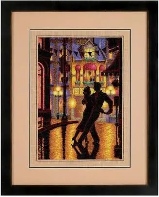 

MM Top Quality Beautiful Lovely Counted Cross Stitch Kit Midnight Dance Tango Lover Dancing Woman and Man dim 35248