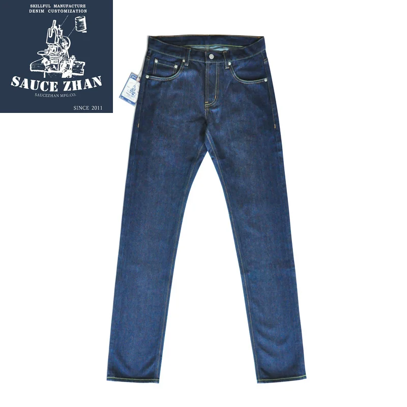 

Summer 309XX-S Men's Slim Fit Selvedge Indigo washing Denim skinny Jeans men