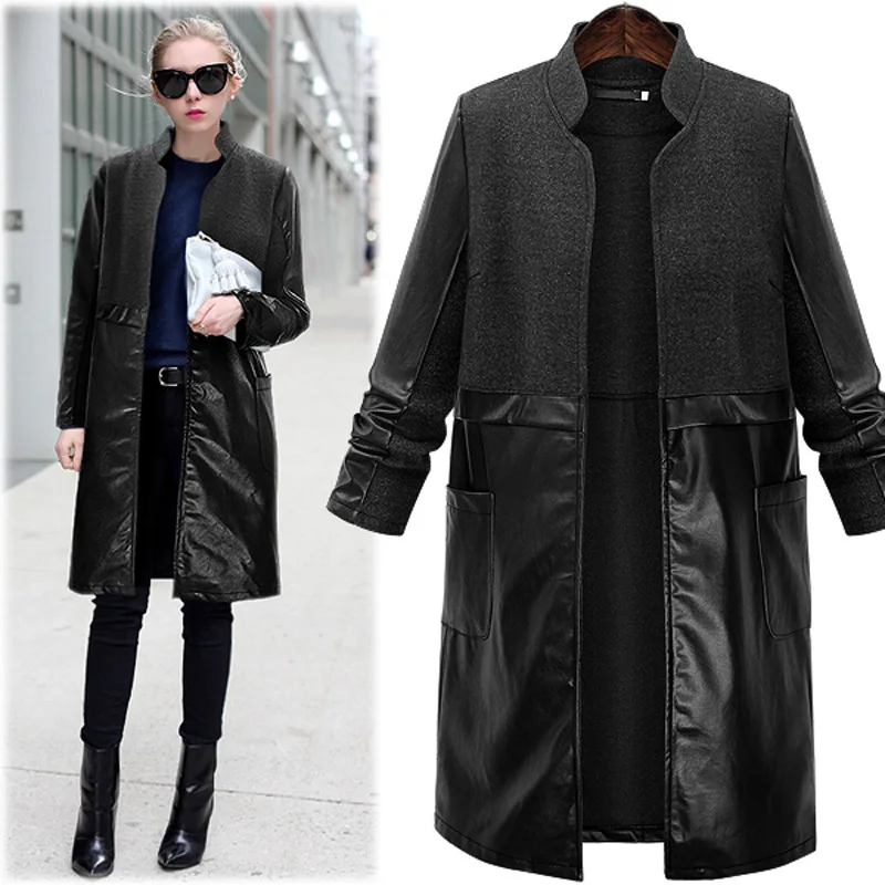 Зимние женские большие размеры Макси дамское пальто ветрозащитное манто Laine Veste