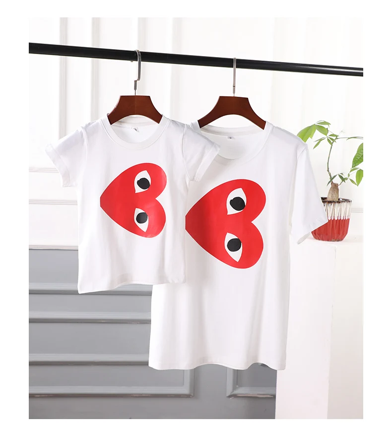 

Ronde Hals Pure Katoen Paar T-shirt Ademende Zomer Outfit Voor Mannen En Vrouwen