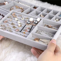 1pcs velvet jewelry storage display tray cabinet drawers earring ring necklace bracelet watch showcase women showcase holder