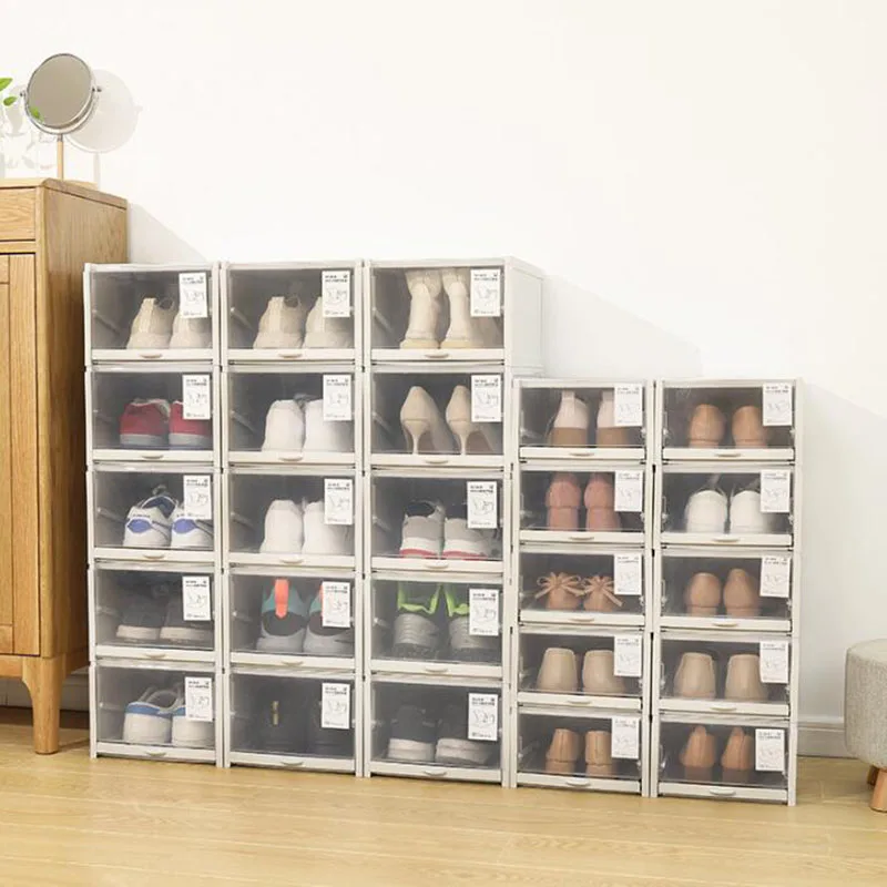 

Shoe Racks Push Drawer Type Shoe Box Shoe Organizer Drawer Transparent Plastic Shoe Organizador Shoe Organizer 2pc/3pcs