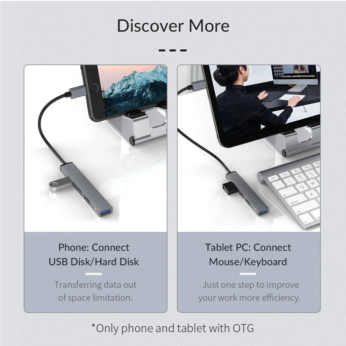 USB-Концентратор ORICO алюминиевый с 4 портами USB 3 0 2 и кардридером | Компьютеры офис
