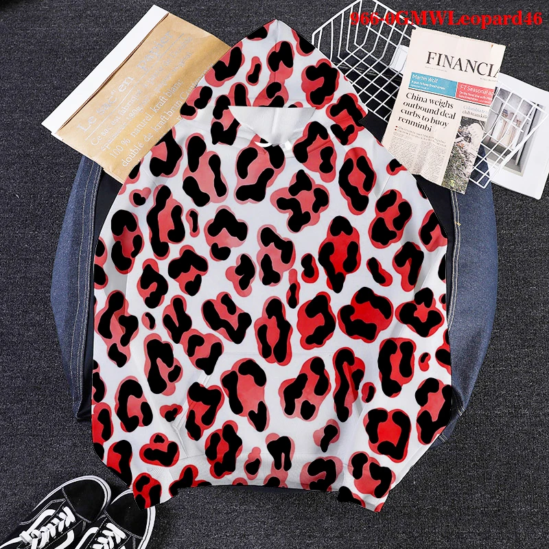 Sexy Leopard 3D Hoodies Women Sweetshirts Aesthetic Clothes Colorful Printed Sweetshirt Vintage Tops Long Sleeve Harajuku Hoody