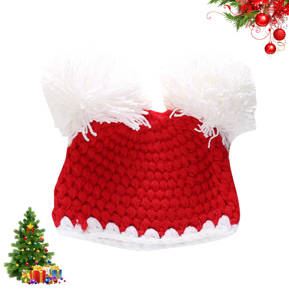 Шерстяная шапка для маленьких девочек Рождественская зимняя теплая Праздничная