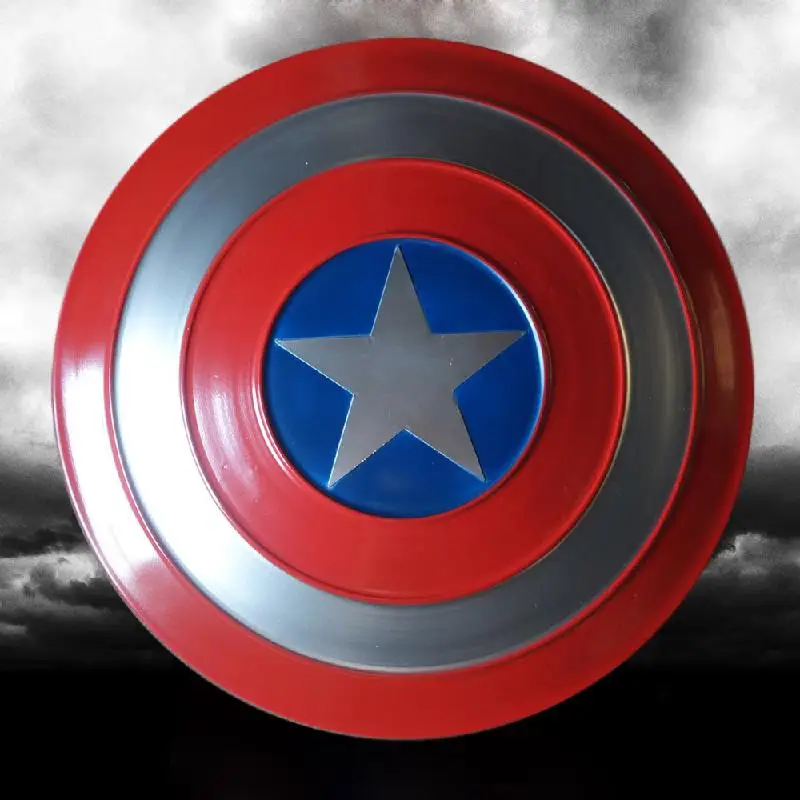 

Disney Marvel The Avengers 1:1 Cosplay Captain America Steve Rogers Full Metal Shield Party Prop Home Art Decor Pendant Toys