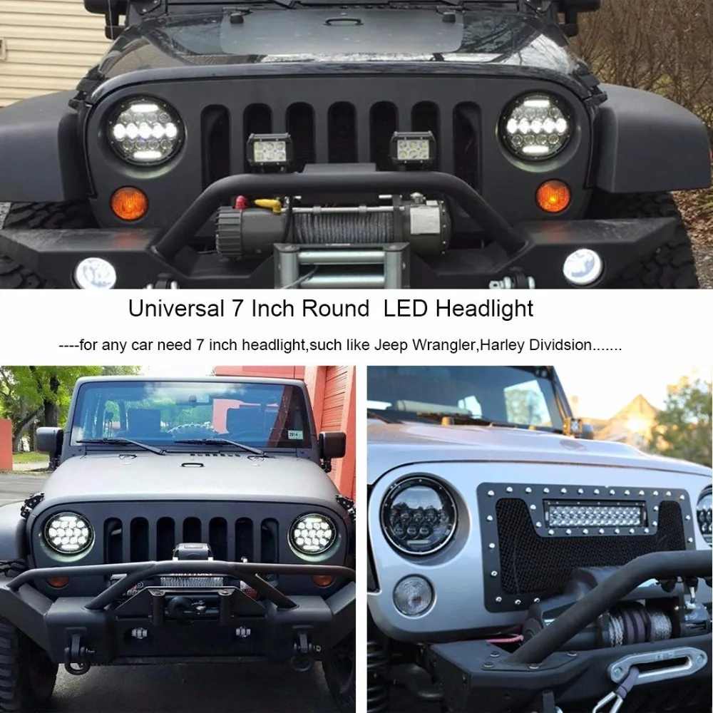 7 &quotкруглый светодиодный Белый DRL/янтарный сигнал поворота для Hummer H1 проектор DRL