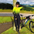 Облегающий велосипедный комбинезон с длинными рукавами для триатлона, женские велосипедные комплекты из Джерси, велосипедный спортивный дышащий костюм для бега, одежда