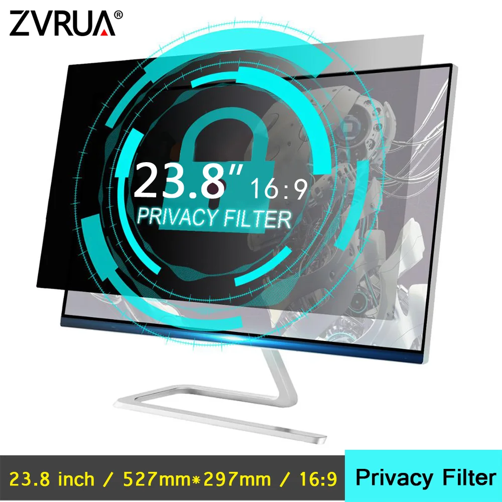 23.8 inch (527mm*297mm) Privacy Filter Anti-Glare LCD Screen Protective film For 16:9 Widescreen Computer Notebook PC Monitors