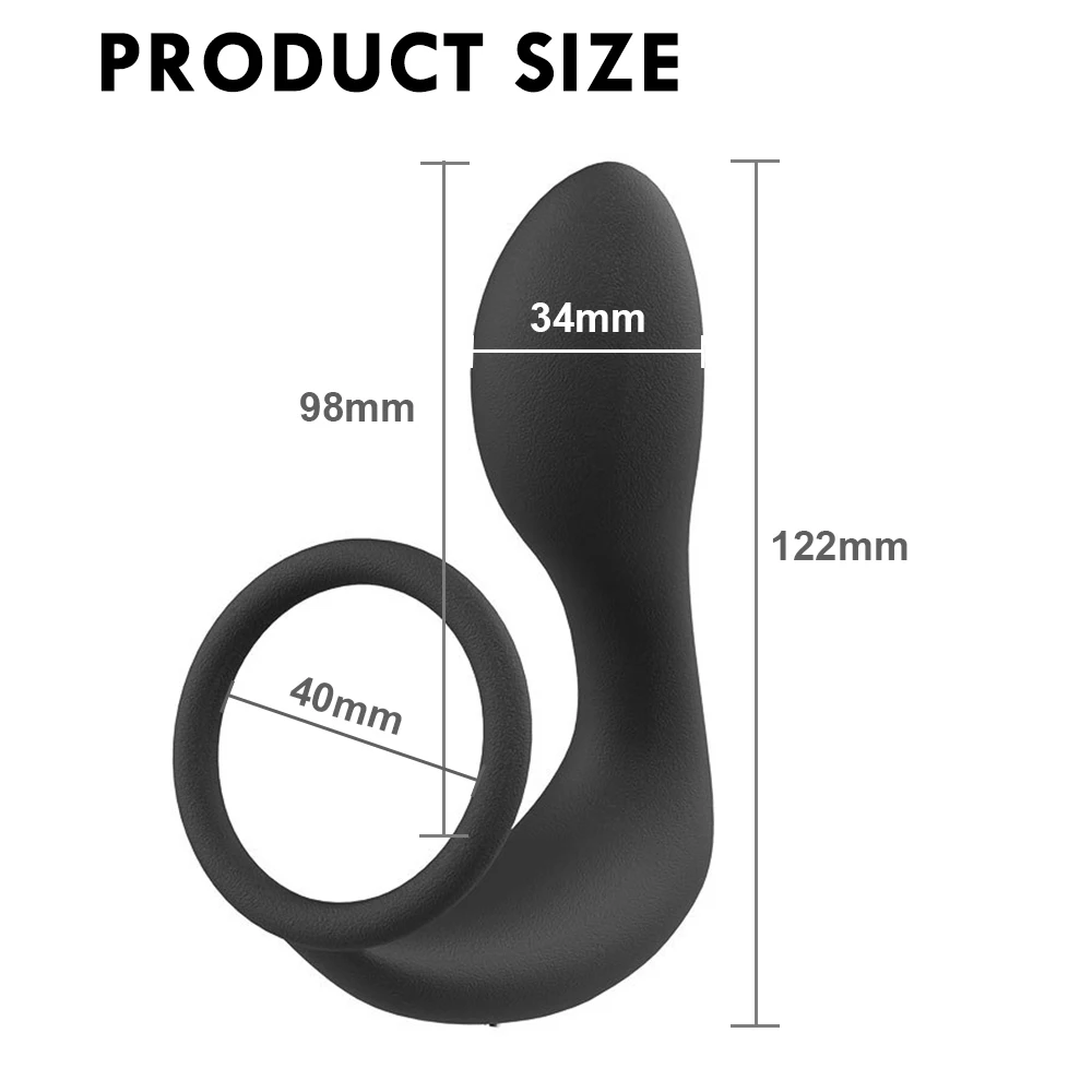 Electric Shock Vibrating Prostate Massager Men Anal Plug Remote Control Vibrator For Dildo Silicone Adult Sex Toys | Красота и