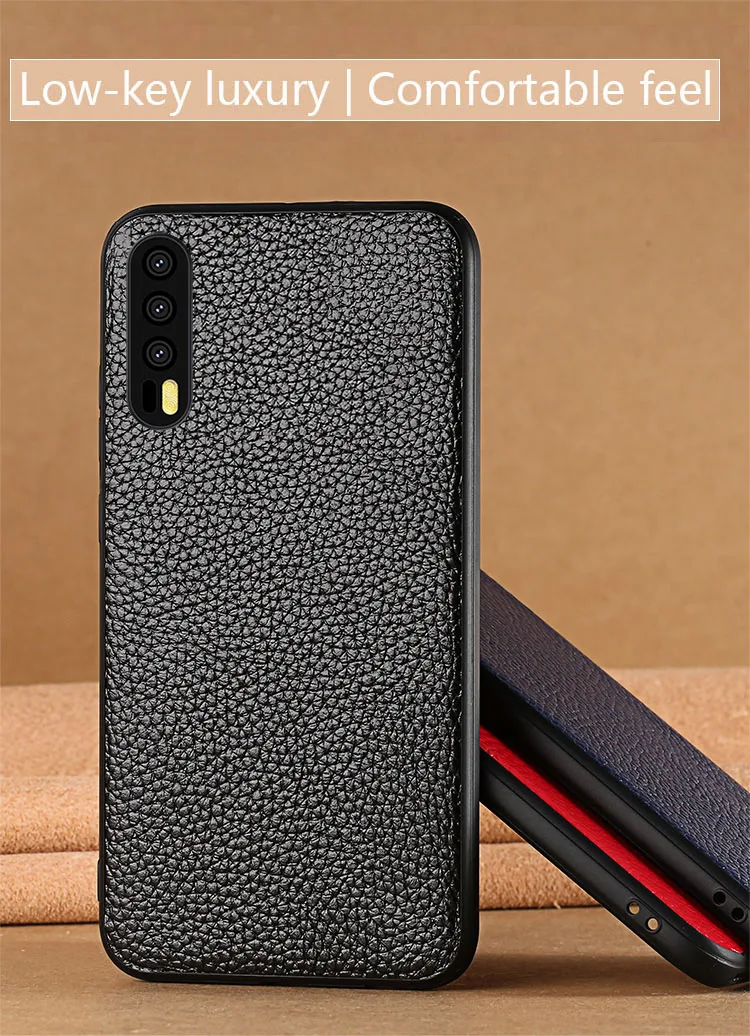 Чехол для телефона из воловьей кожи для huawei mate 9 10 20 Pro P10 P20 P30 Lite задняя крышка с текстурой личи для Honor 8X9 10 чехол Чехол