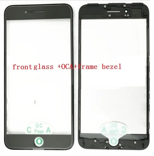 10 шт. холодное прессование 3 в 1 переднее стекло для экрана + рамка с OCA клеем iphone 8 7