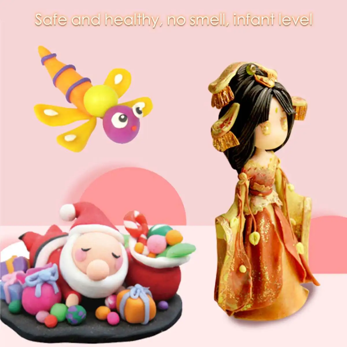 

24 Colors 3D With 5 Clay Plasticine Creatives Puzzle Tool Set Polymer Modeling Clay Toys