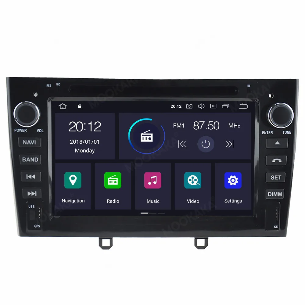 Автомагнитола на Android 10 0 4 + 64 ГБ GPS навигация для PEUGEOT 308 2007 2013 / 408 2011 2014