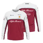 Футболка для мужчин и женщин F1 Alfa Romeo Team Formula One Racing с длинными рукавами, летняя футболка для любителей экстремальных видов спорта на открытом воздухе и по бездорожью, 2021