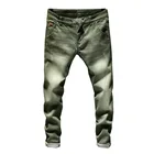 Мужские обтягивающие джинсы, мужские облегающие черные Стрейчевые Повседневные Классические джинсы, брюки, мужские джинсы